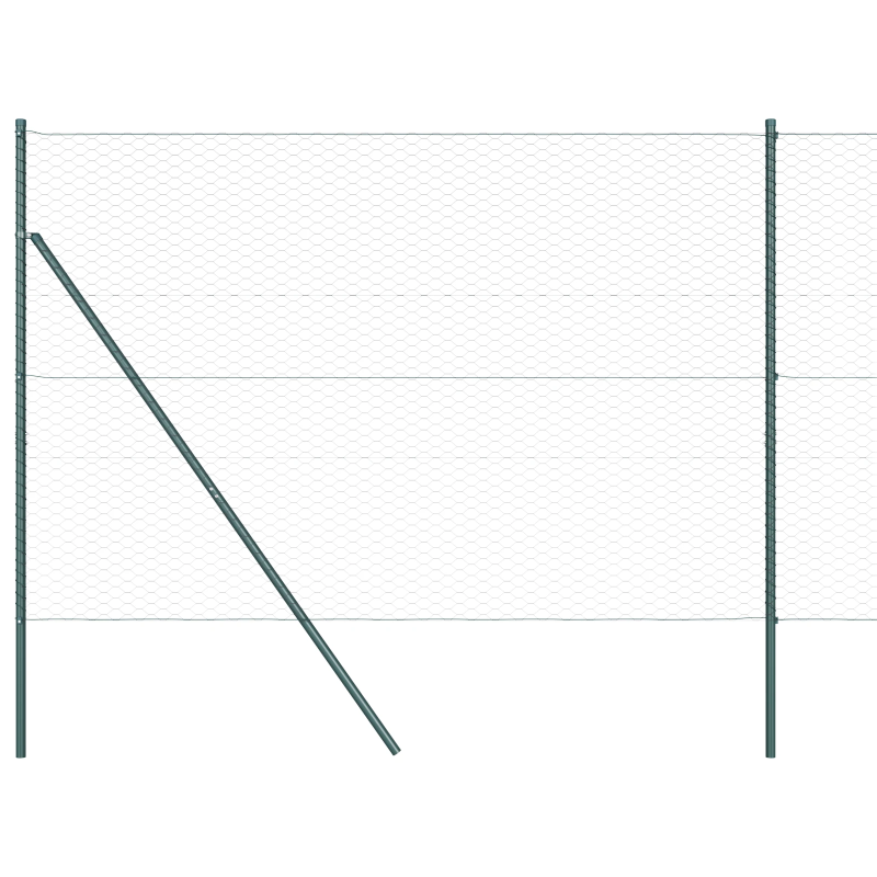 vidaXL Žoga āķis Pelēka 100 x 1,5 m ,36 mm siets, Tērauds un PVC