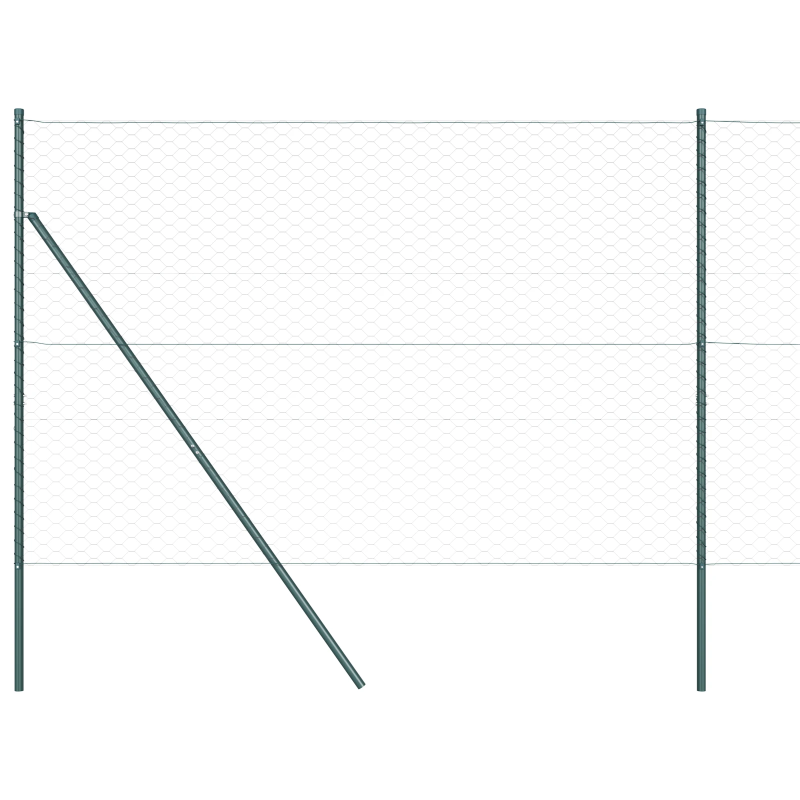 vidaXL Žoga āķis Pelēka 100 x 1,6 m ,50 mm acu, Tērauds un PVC