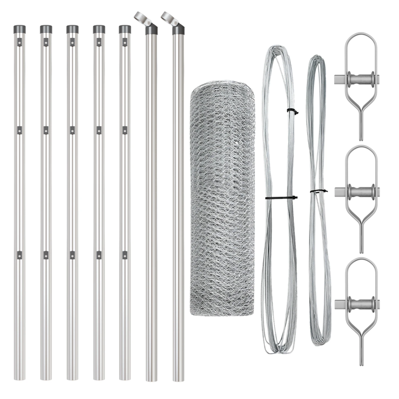 vidaXL Žoga āķis Sudraba 10 x 0,6 m ,13 mm režģis, Tērauds