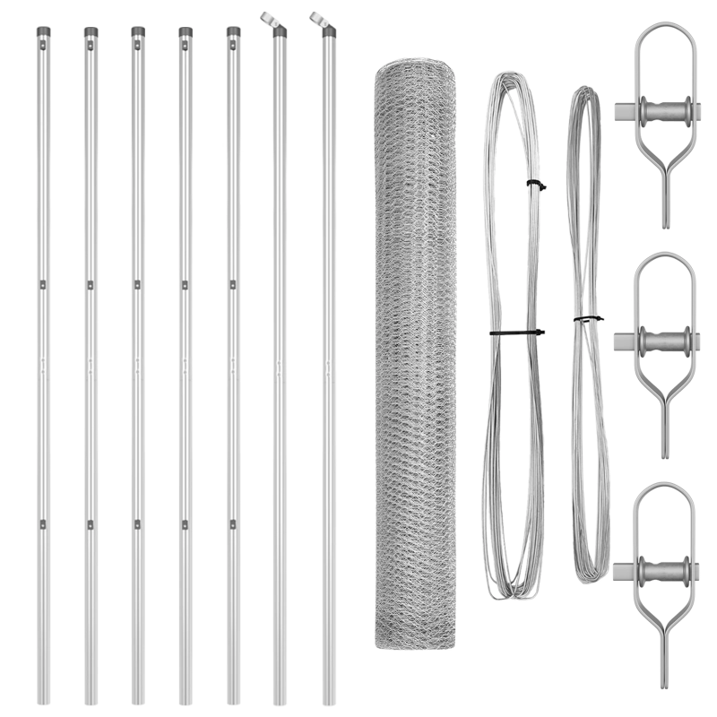 vidaXL Žoga āķis Sudraba 10 x 1 m ,13 mm siets, Tērauds