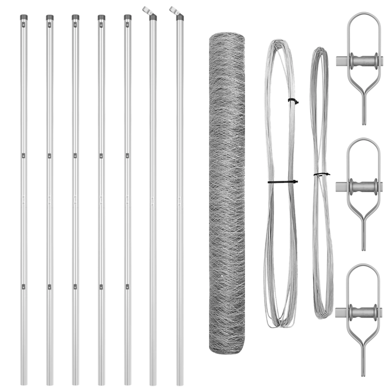 vidaXL Žoga āķis Sudraba 10 x 1,4 m ,36 mm siets, Tērauds