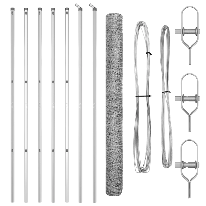 vidaXL Žoga āķis Sudraba 10 x 1,5 m ,36 mm siets, Tērauds