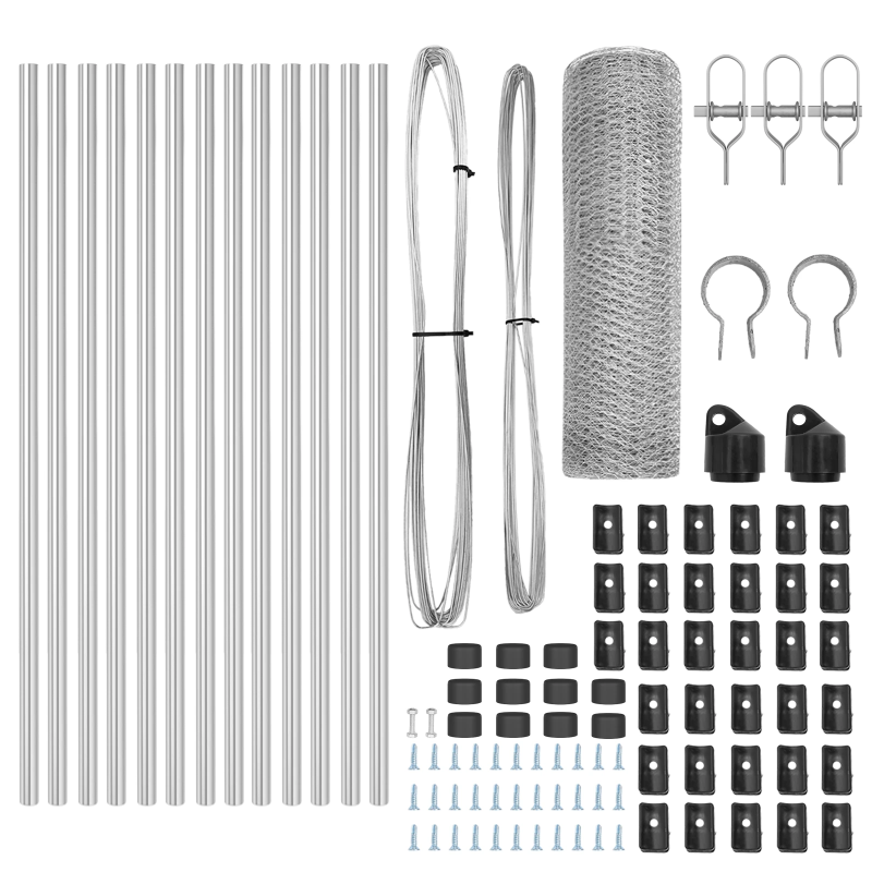 vidaXL Žoga āķis Sudraba 25 x 0,4 m ,13 mm acs, Tērauds