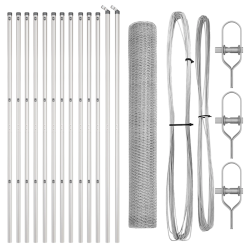 vidaXL Žoga āķis Sudraba 25 x 1 m ,25 mm sieta, Tērauds