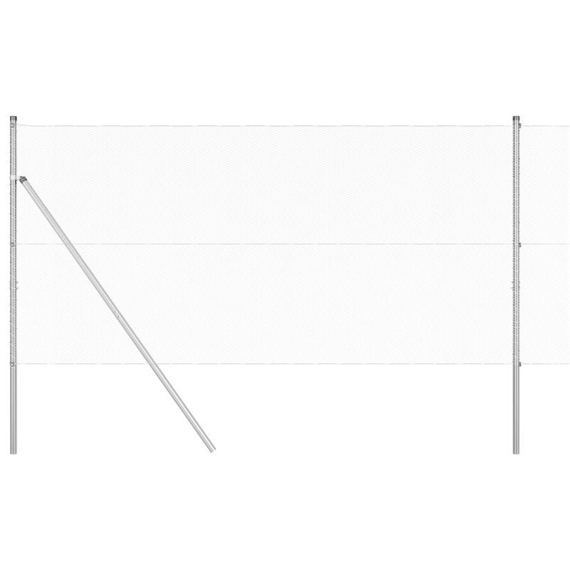 vidaXL Žoga āķis Sudraba 25 x 1,2 m ,13 mm tīkls, Tērauds