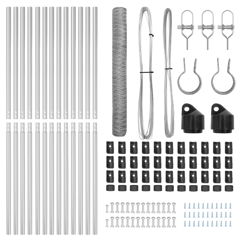 vidaXL Žoga āķis Sudraba 25 x 1,2 m ,36 mm siets, Tērauds