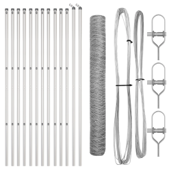 vidaXL Žoga āķis Sudraba 25 x 1,2 m ,50 mm sietiņš, Tērauds