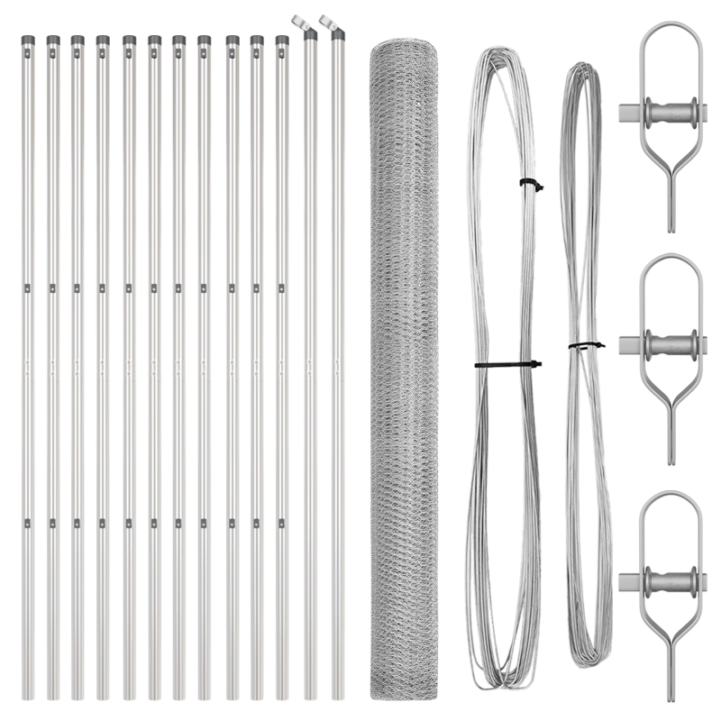 vidaXL Žoga āķis Sudraba 25 x 1,6 m ,25 mm siets, Tērauds