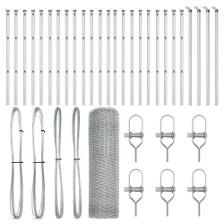 vidaXL Žoga āķis Sudraba 50 x 0,5 m ,13 mm acs, Tērauds