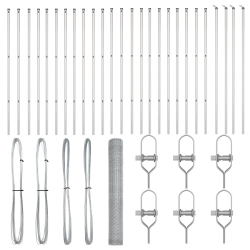 vidaXL Žoga āķis Sudraba 50 x 1 m ,25 mm acs, Tērauds