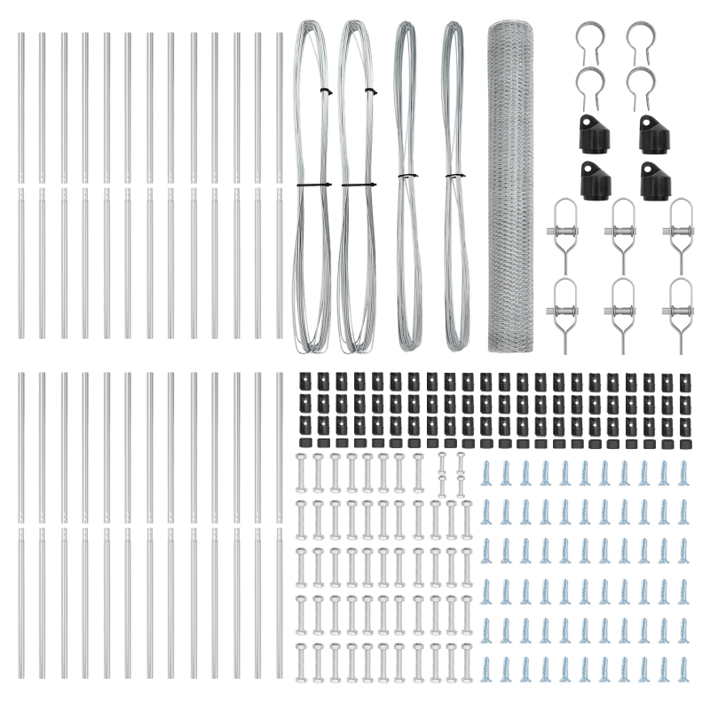 vidaXL Žoga āķis Sudraba 50 x 1,4 m ,13 mm acs, Tērauds
