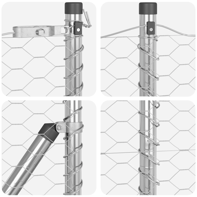 vidaXL Žoga āķis Sudraba 50 x 1,4 m ,36 mm siets, Tērauds