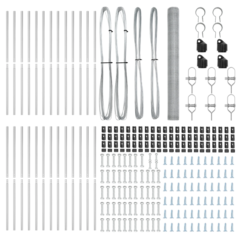 vidaXL Žoga āķis Sudraba 50 x 1,5 m ,13 mm siets, Tērauds