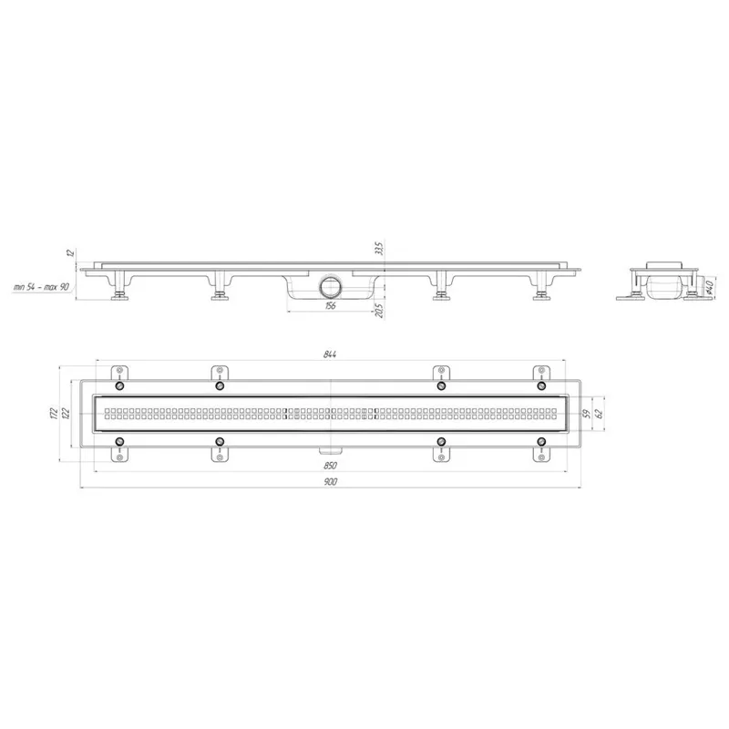 Dušas noteka Ani Plast TLQ1285MEU, 85 cm