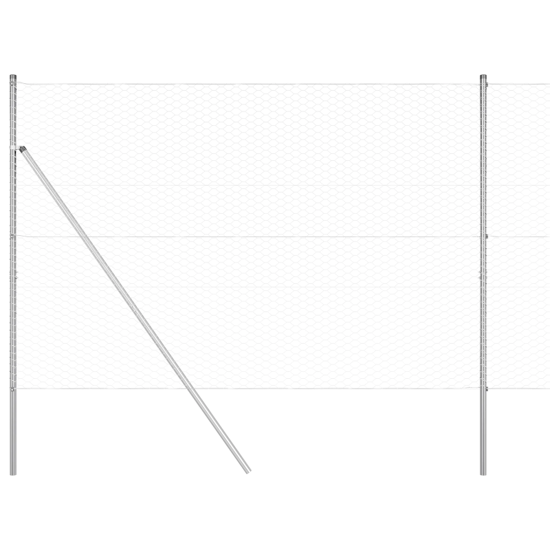 vidaXL Žoga āķis Sudraba 50 x 1,5 m ,36 mm acs izmērs, Tērauds