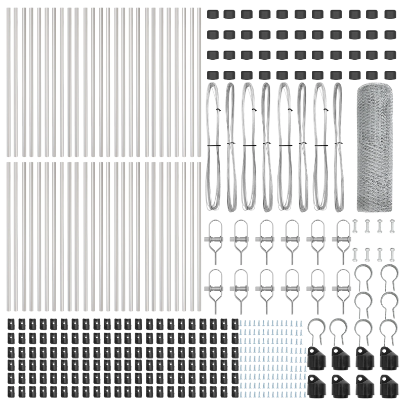 vidaXL Žoga āķis Sudraba 100 x 0,4 m ,13 mm siets, Tērauds