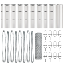 vidaXL Žoga āķis Sudraba 100 x 0,4 m ,25 mm acs, Tērauds