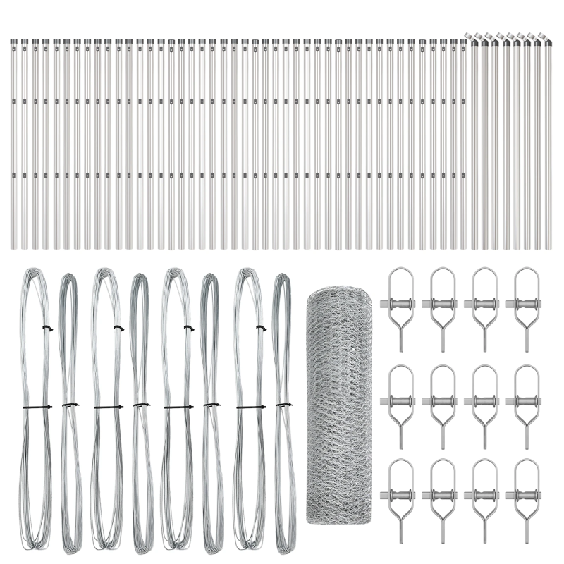 vidaXL Žoga āķis Sudraba 100 x 0,4 m ,25 mm acs, Tērauds