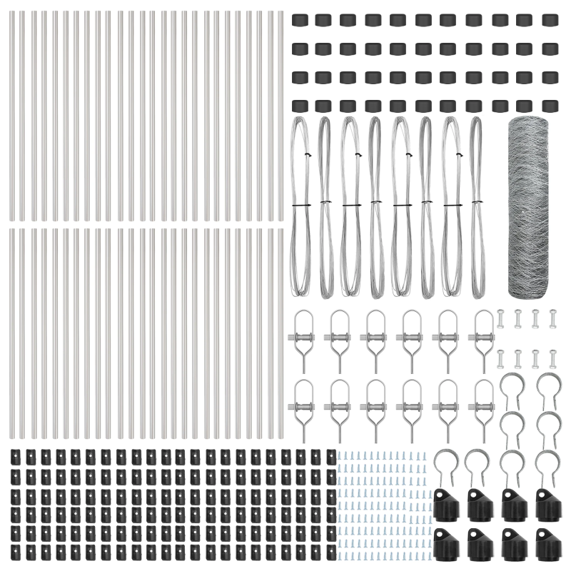 vidaXL Žoga āķis Sudraba 100 x 0,8 m ,36 mm sieta, Tērauds