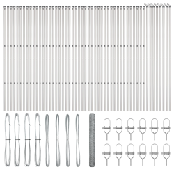 vidaXL Žoga āķis Sudraba 100 x 1 m ,50 mm siets, Tērauds