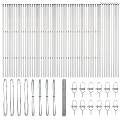 vidaXL Žoga āķis Sudraba 100 x 1,6 m ,36 mm siets, Tērauds