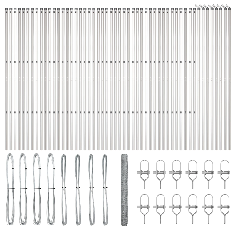 vidaXL Žoga āķis Sudraba 100 x 1,6 m ,36 mm siets, Tērauds