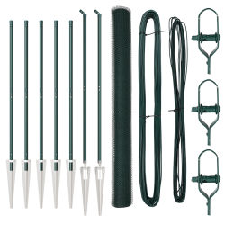 vidaXL Žoga āķis Zaļa 10 x 1,6 m ,25 mm acu, Tērauds un PVC