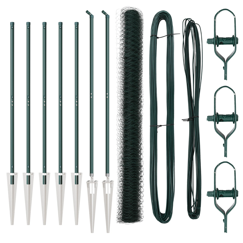 vidaXL Žoga āķis Zaļa 10 x 1,6 m ,36 mm siets, Tērauds un PVC