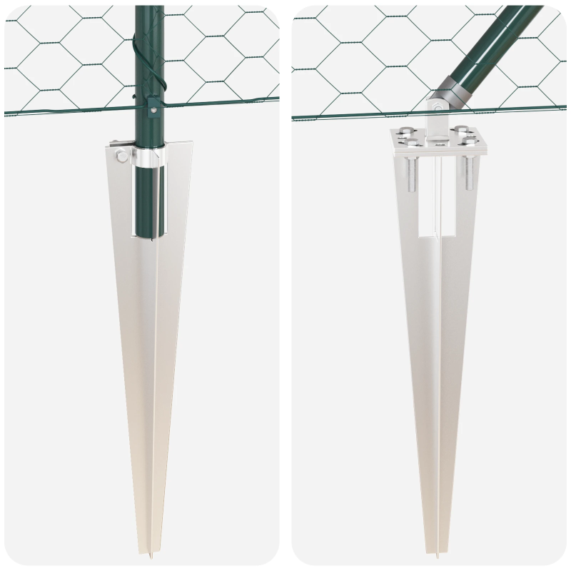 vidaXL Žoga āķis Zaļa 25 x 1,4 m ,50 mm tīkls, Tērauds un PVC