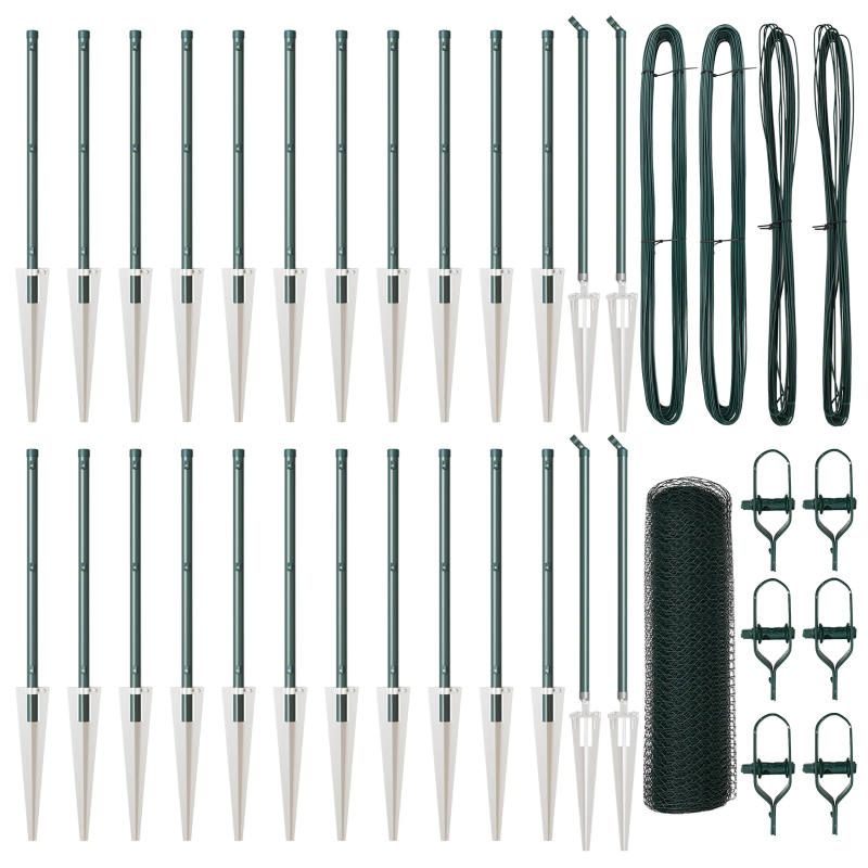 vidaXL Žoga āķis Zaļa 50 x 1 m ,13 mm acu izmērs, Tērauds un PVC