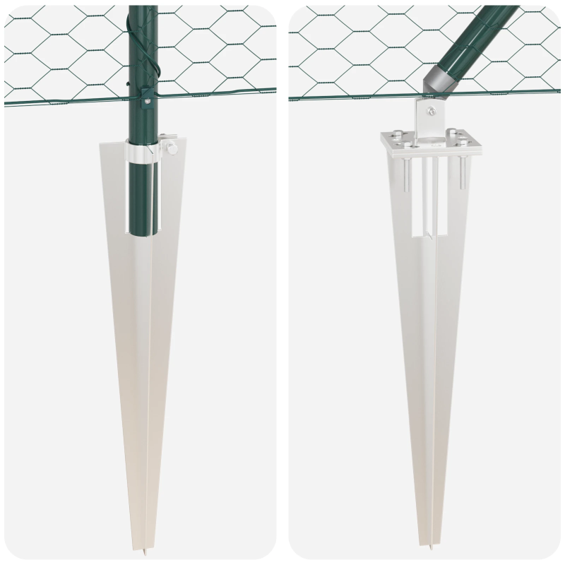 vidaXL Žoga āķis Zaļa 50 x 1 m ,36 mm acs, Tērauds un PVC