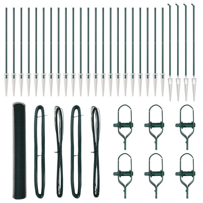 vidaXL Žoga āķis Zaļa 50 x 1,4 m ,13 mm acs, Tērauds un PVC