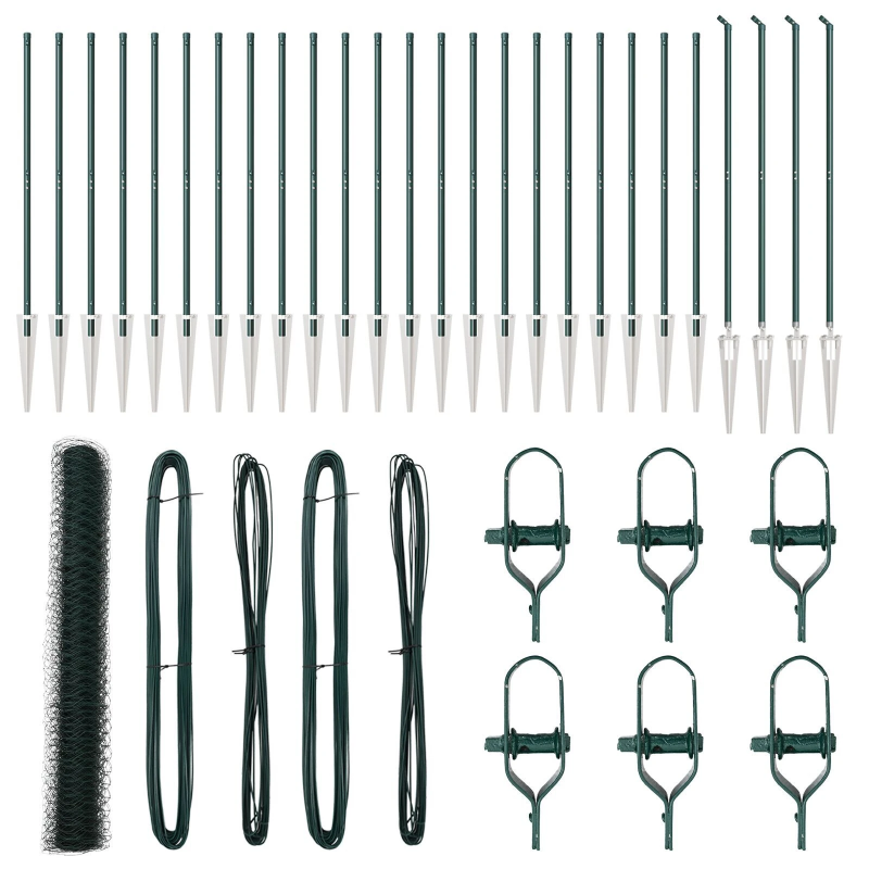 vidaXL Žoga āķis Zaļa 50 x 1,4 m ,36 mm siets, Tērauds un PVC