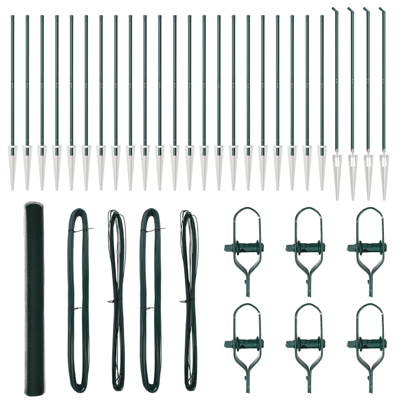 vidaXL Žoga āķis Zaļa 50 x 1,5 m ,13 mm siets, Tērauds un PVC