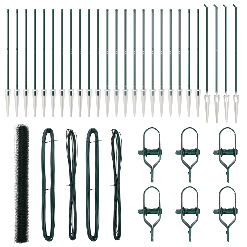 vidaXL Žoga āķis Zaļa 50 x 1,5 m ,50 mm siets, Tērauds un PVC