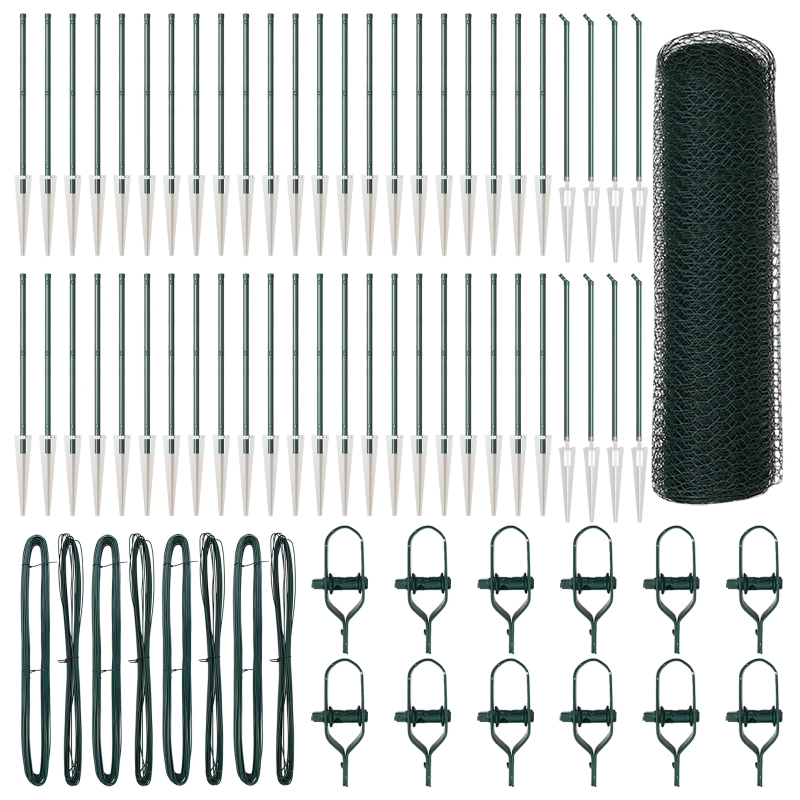 vidaXL Žoga āķis Zaļa 100 x 0,6 m ,13 mm sieta, Tērauds un PVC