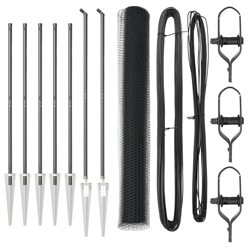 vidaXL Žoga āķis Pelēka 10 x 1,4 m ,13 mm siets, Tērauds un PVC