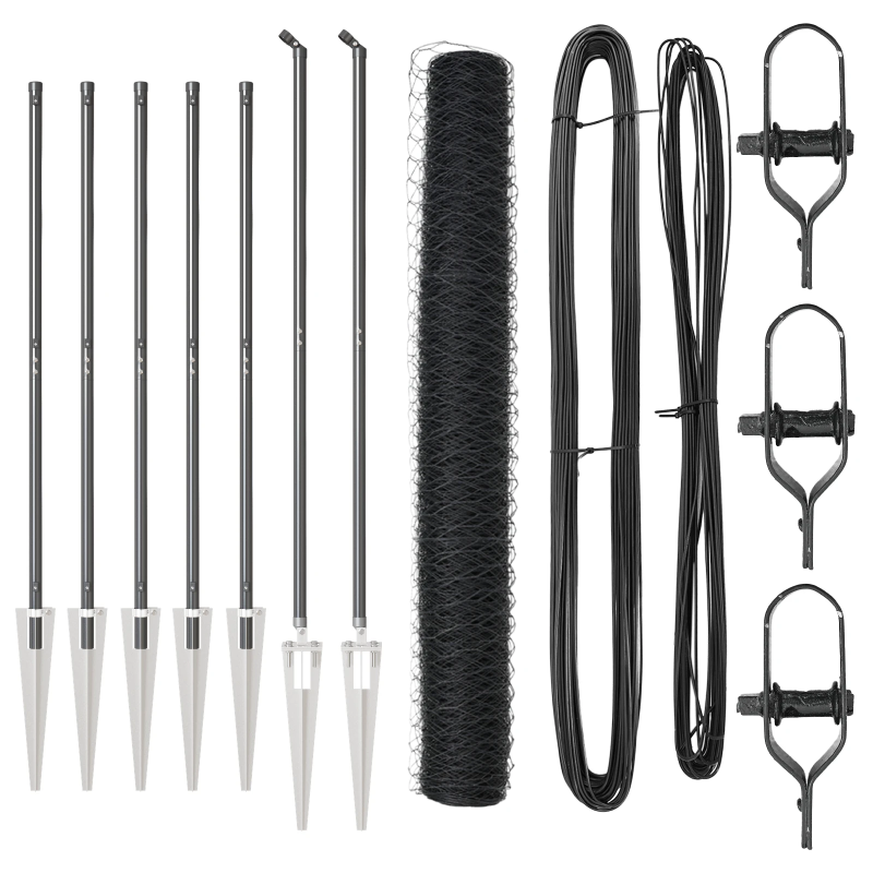 vidaXL Žoga āķis Pelēka 10 x 1,4 m ,36 mm siets, Tērauds un PVC