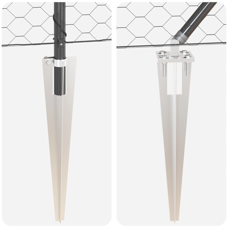 vidaXL Žoga āķis Pelēka 50 x 0,6 m ,50 mm siets, Tērauds un PVC