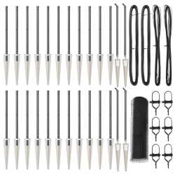 vidaXL Žoga āķis Pelēka 50 x 1 m ,25 mm acs, Tērauds un PVC