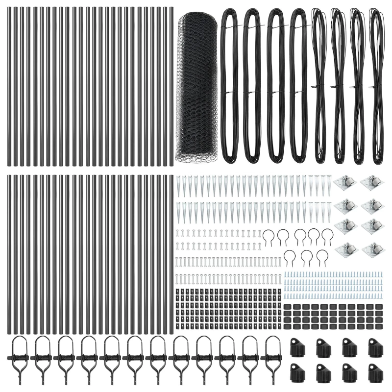 vidaXL Žoga āķis Pelēka 100 x 1 m ,13 mm siets, Tērauds un PVC
