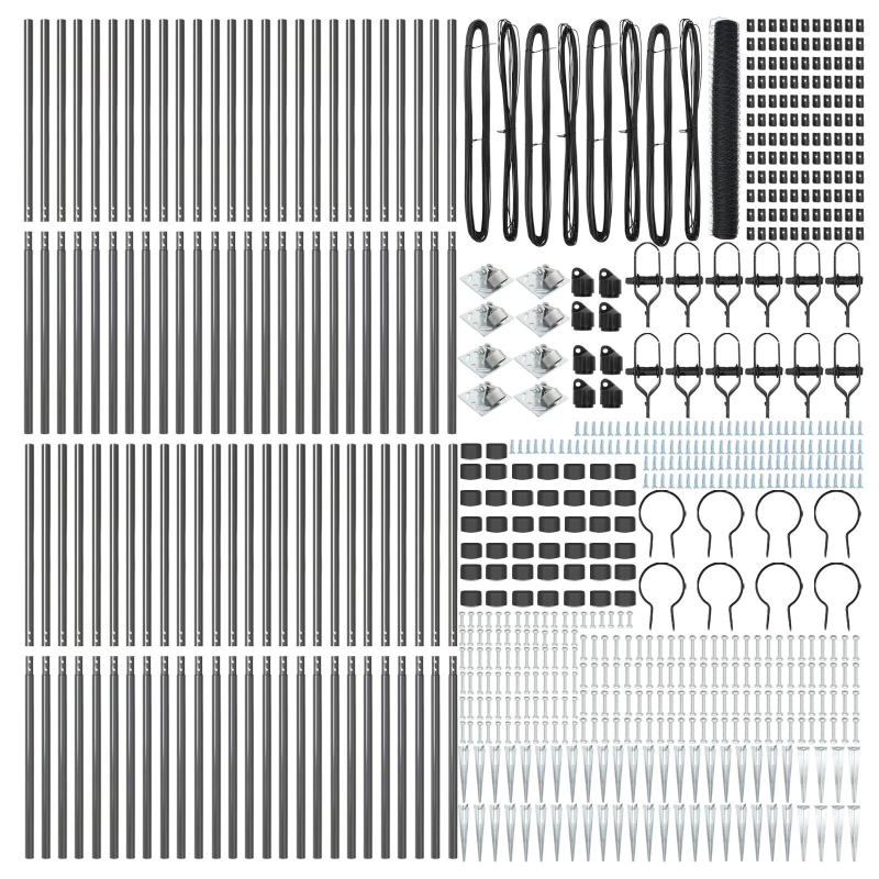 vidaXL Žoga āķis Pelēka 100 x 1,2 m ,36 mm siets, Tērauds un PVC