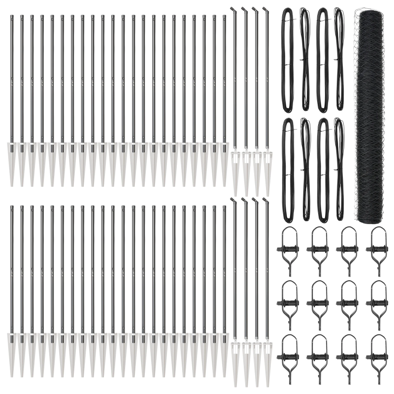 vidaXL Žoga āķis Pelēka 100 x 1,4 m ,50 mm siets, Tērauds un PVC