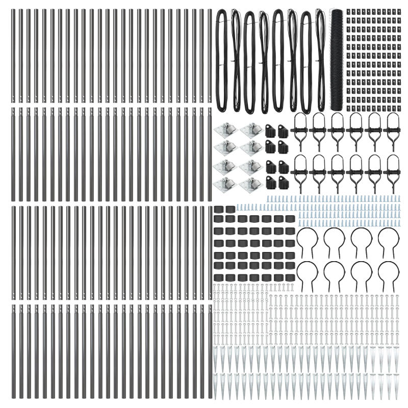 vidaXL Žoga āķis Pelēka 100 x 1,4 m ,50 mm siets, Tērauds un PVC