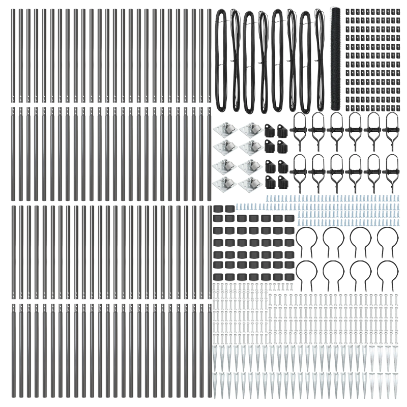 vidaXL Žoga āķis Pelēka 100 x 1,5 m ,50 mm siets, Tērauds un PVC