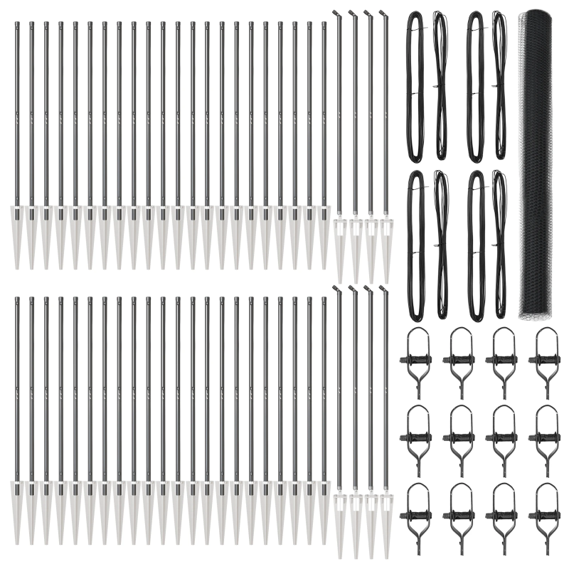 vidaXL Žoga āķis Pelēka 100 x 1,6 m ,25 mm siets, Tērauds un PVC