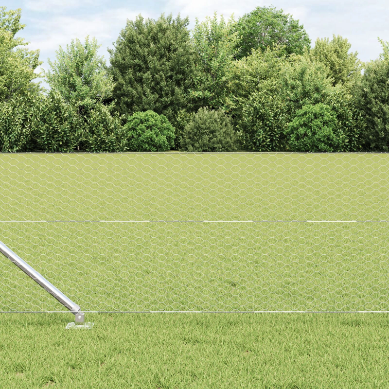 vidaXL Žoga āķis Sudraba 10 x 0,6 m ,25 mm acs, Tērauds