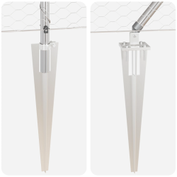 vidaXL Žoga āķis Sudraba 10 x 0,8 m ,36 mm siets, Tērauds