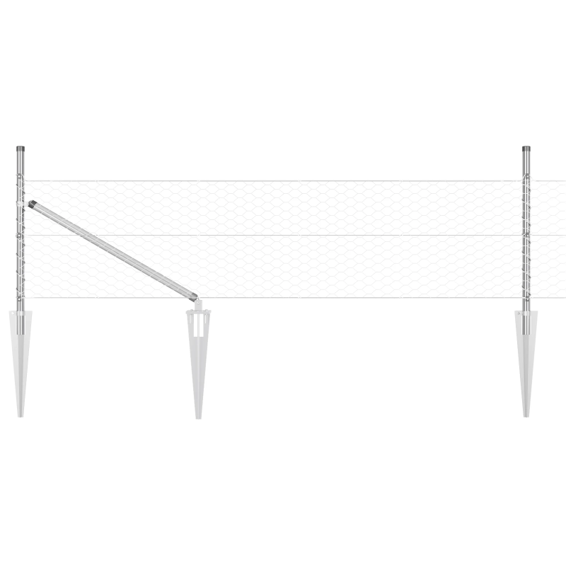 vidaXL Žoga āķis Sudraba 10 x 0,8 m ,36 mm siets, Tērauds