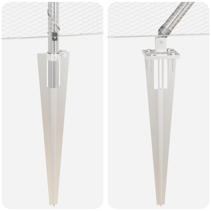 vidaXL Žoga āķis Sudraba 10 x 1,2 m ,13 mm sieta, Tērauds